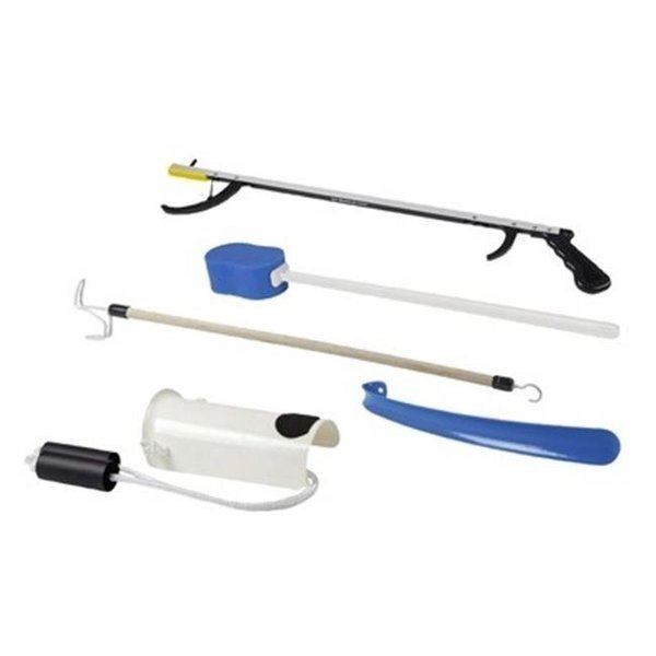 Hip Kit No 3 - 26 in. Reacher; Contoured Sponge; Sock Aid; 18 in. Plastic Shoehorn & Dressing Stick, Makeover Makeup, Mfr#: MA23115